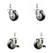 Service Caster 3 Inch 316SS Black Polyurethane Swivel 3/8 Inch Threaded Stem Caster Brake, 2PK SS316TS20S314-PPUB-BLK-381615-2-TLB2 - alternate 5